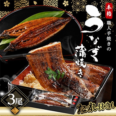 職人手焼きの本格うなぎ蒲焼き3尾