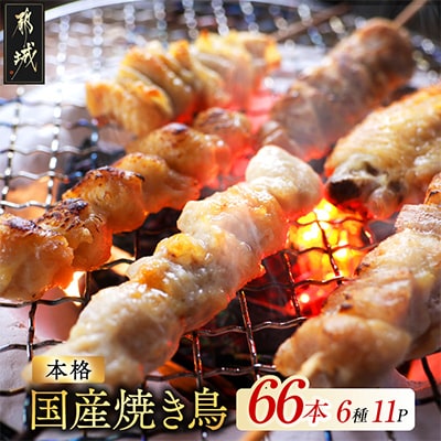 【宮崎県都城市】職人串打ちの本格焼き鳥　66本!
