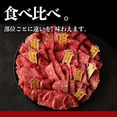 【国産黒毛和牛】焼肉食べ比べ 9種盛 各種80g