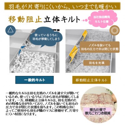 洗える片寄らない羽毛肌掛布団ホワイトダックダウン93%シングル0.3kg柄ピンク ry0203sGP