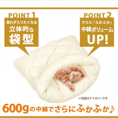 おふとん屋さんのペットベッド「はいるにゃん(R) DX」Lサイズ ブルー ry0226lBL