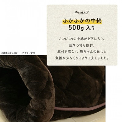 「はいるにゃん(R)」フランネル 洗えるペットベッド  Lサイズ　ブラウン　ry0228lBR