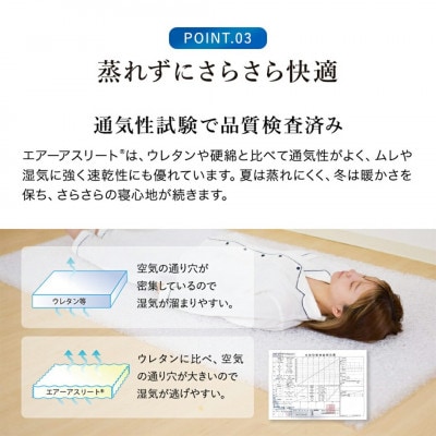 全部洗える!「エアーアスリート三つ折り」マットレス【D】ブラック　ry0123dBK