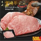 宮崎牛ロースステーキ 2枚 【計500g】(都城市)