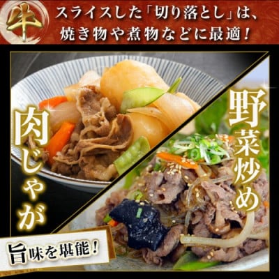 宮崎牛バラ(約500g×1パック)&黒豚ウデモモ(約300g×4袋)切落しセット