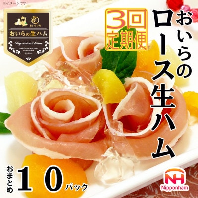 【毎月定期便】おいらの生ハム ロース生ハム おまとめ セット 計 10パック全3回