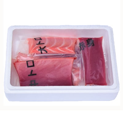 プレミア和歌山認証品 和歌山県串本産　本マグロ(養殖)トロ&赤身セット　500g(冷凍)