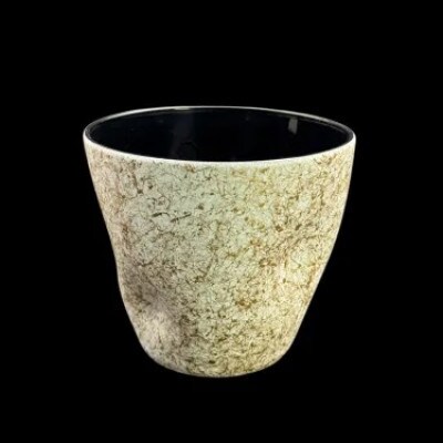 フリーカップS　乱糸(マット仕上げ)純白