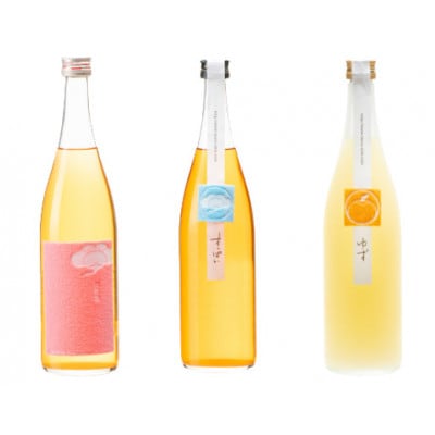 鶴梅　完熟・すっぱい・柚子　720ml　3本セット