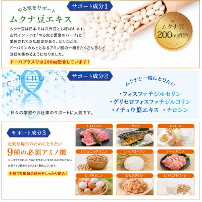 ムクナ豆サプリ ドーパプラス 2袋セット