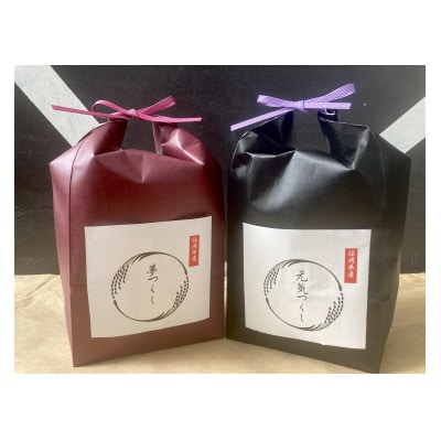 令和6年産　福岡県産米「夢つくし」「元気つくし」　食べ比べセット　2kg×各1袋