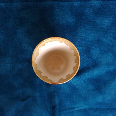 清水筑山作「高取焼　鉄釉麦酒杯」