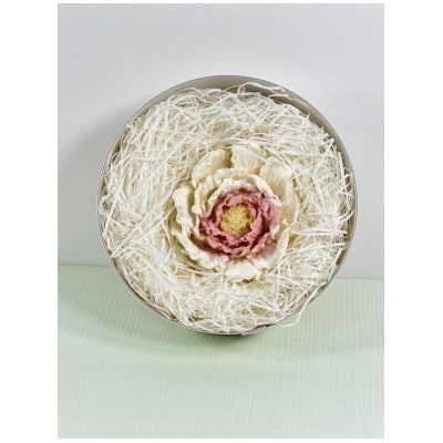 漆喰の花「ラコッタ」シャクヤク　白色W