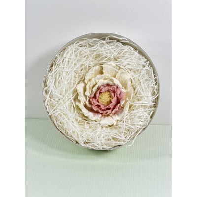 漆喰の花「ラコッタ」シャクヤク　白色B
