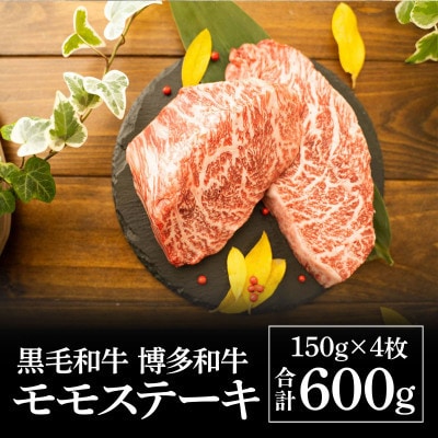 福岡県産黒毛和牛 博多和牛モモステーキ 600g(直方市)