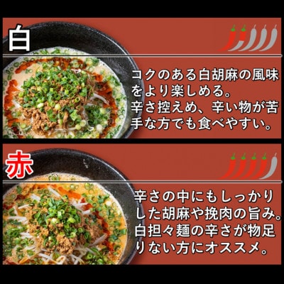 担々麺食べ比べセット(白・赤担々麺)