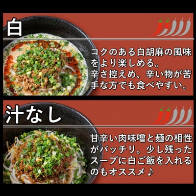 担々麺食べ比べセット(白・汁なし担々麺)