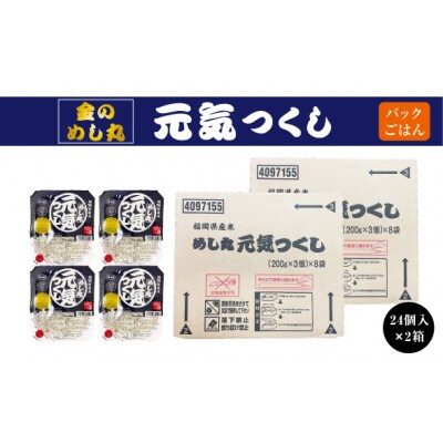合計48パック!「金のめし丸」福岡県産米 めし丸元気つくしパックご飯(3P×8袋×2箱)(直方市)