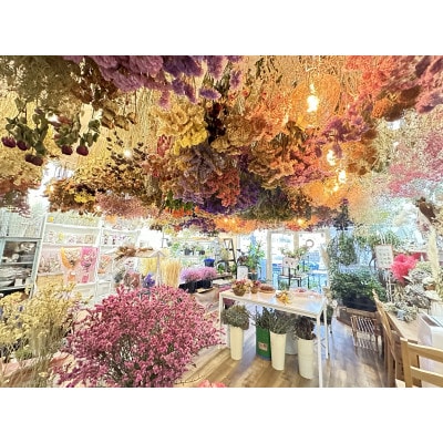 ドライフラワーお任せ花籠アレンジ