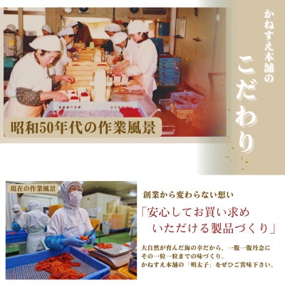 贈答用【味の明太子　かねすえ本舗】辛子明太子　大吟醸辛口「頂」　720g　小分け3P(直方市)