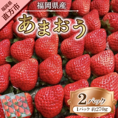 【2026年1月下旬～順次発送予定】福岡県産 あまおう 合計約540g 約270g×2パック(直方市
