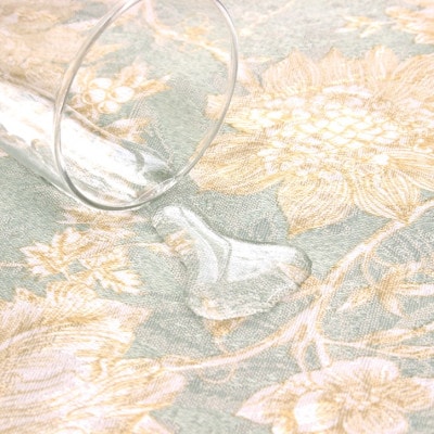 華やぐジャカード織ターコイズ撥水加工テーブルランナー30x230cm