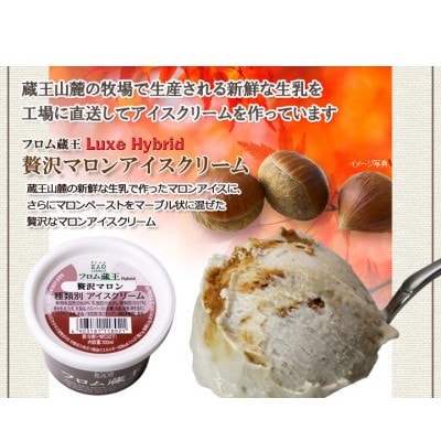 フロム蔵王Hybridアイス　ストロベリーinバニラと贅沢マロンに定番フレーバー2種を加えた計24個