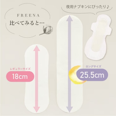 【2ヵ月毎定期便】使い捨て布ナプキン フリーナ(テープ付)レギュラーサイズ&ロングサイズセット全3回