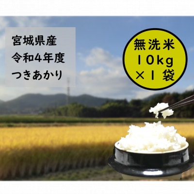 宮城県産 つきあかり(1等米) 無洗米 10kg×1袋
