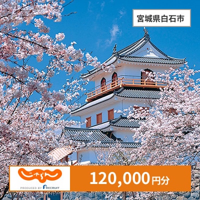 【じゃらんふるさと納税クーポン】 宮城県白石市でつかえる120,000円 クーポン