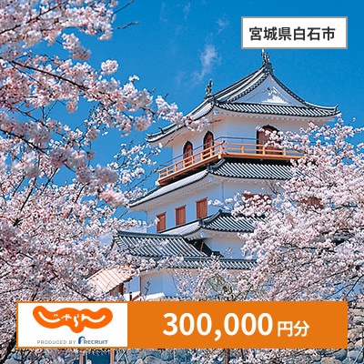 【じゃらんふるさと納税クーポン】 宮城県白石市でつかえる300,000円 クーポン