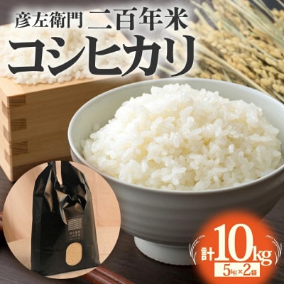 三重県多気町産 お米「二百年米」コシヒカリ 計10kg(5kg×2袋)