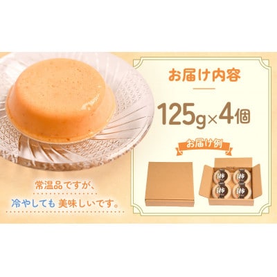 多気町産柿100%使用!キズ柿を使った前川次郎柿プリン 125g×4個 GF-20