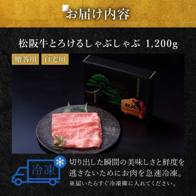 松阪牛とろける しゃぶしゃぶ肉1200g