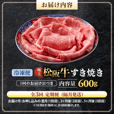 【2ヵ月毎定期便】極上すき焼き 600g全3回