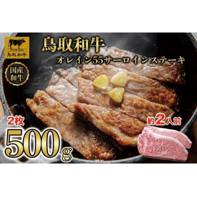 鳥取和牛オレイン55 サーロインステーキ 2枚(500g)1288