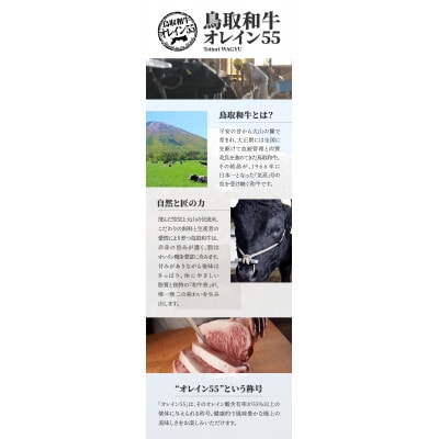 鳥取和牛オレイン55 希少部位のステーキ 3枚(300g)1291