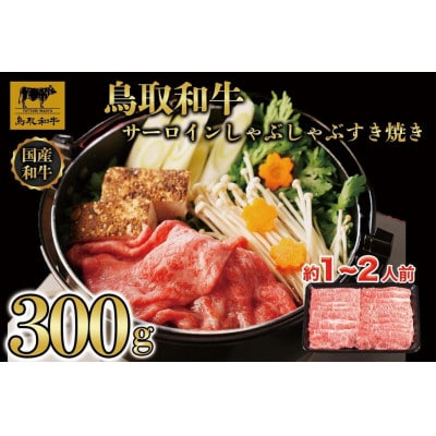 鳥取和牛サーロインしゃぶしゃぶすき焼き 300g 1305