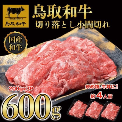 鳥取和牛 切り落とし 小間切れ 約600g(200g×3P) KT010-007