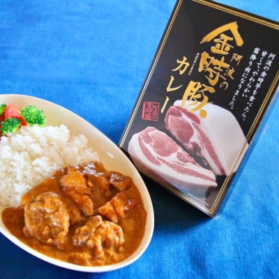 阿波の金時豚 カレー 4箱　ジューシーな金時豚がたまらない簡単便利な本格レトルトカレー