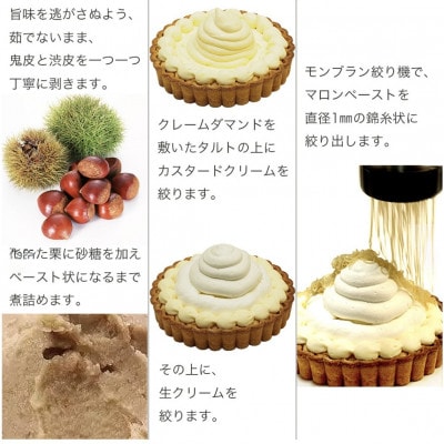 【4号】和栗の錦糸モンブランタルト　固定チョコプレート付き