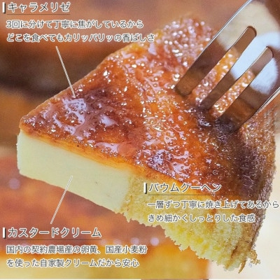 《 10個入り》プチプリンバーム　冷凍のままアイスケーキとしても人気のバームクーヘンです。