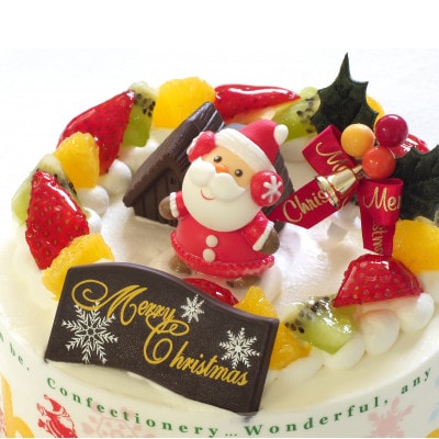 【5号】卵不使用クリスマスケーキ フルーツ生クリーム5号