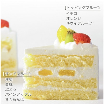 【5号】卵不使用クリスマスケーキ フルーツ生クリーム5号