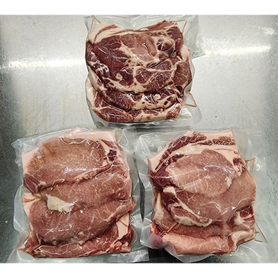 徳島県阿波市産豚肉とんかつセット　ロース肉約450g×2　肩ロース約450g　計1350g