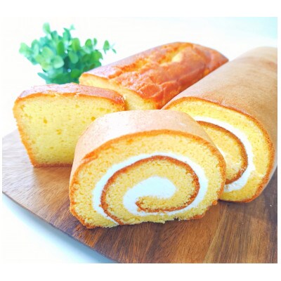 野中のたまごロールとブランデーケーキ