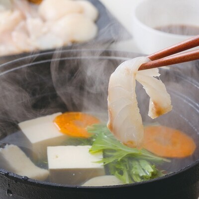 天然クエ鍋と天然クエしゃぶ