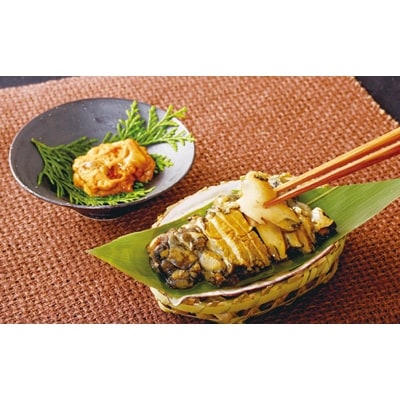 高島粒ウニと天然黒あわびのクエだし柔らか煮(大)