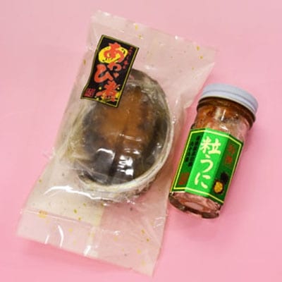 高島粒ウニと天然黒あわびのクエだし柔らか煮(大)