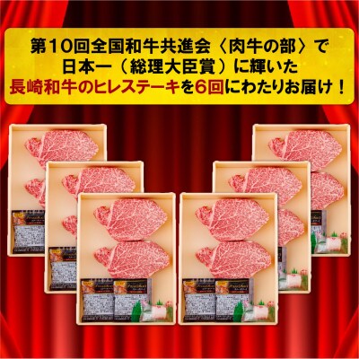 【毎月定期便】長崎和牛ヒレステーキ(2枚)全6回